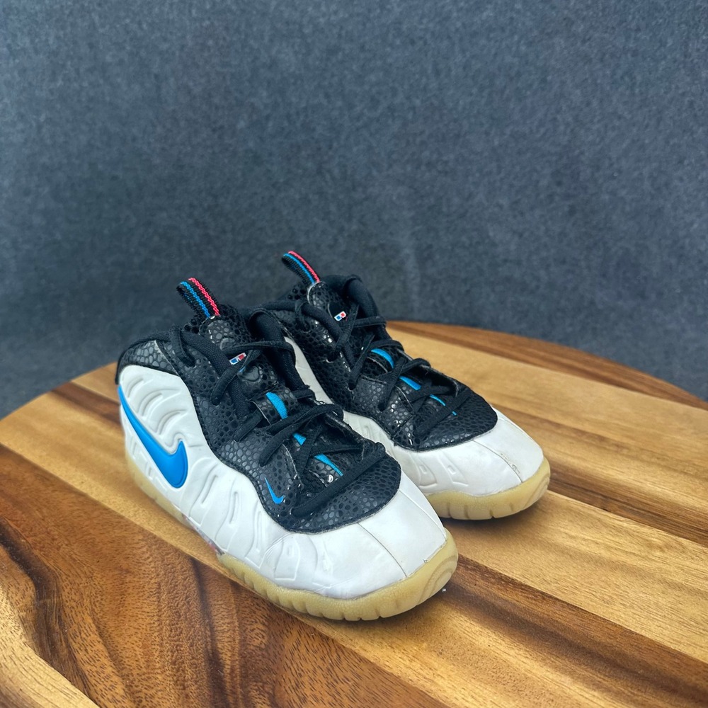 Nike Lil Posite One Toddler Sneakers White Black Blue Gum 843769-102 Size 10C - Picture 3 of 12